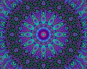 Preview wallpaper fractal, mandala, kaleidoscope, abstraction, background