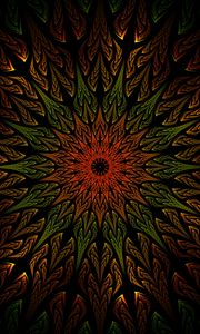 Preview wallpaper fractal, mandala, ornament, abstraction, color