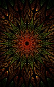 Preview wallpaper fractal, mandala, ornament, abstraction, color