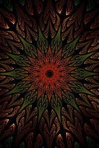 Preview wallpaper fractal, mandala, ornament, abstraction, color