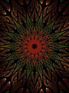 Preview wallpaper fractal, mandala, ornament, abstraction, color