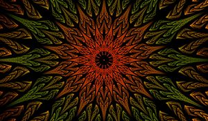 Preview wallpaper fractal, mandala, ornament, abstraction, color