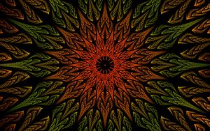 Preview wallpaper fractal, mandala, ornament, abstraction, color