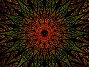 Preview wallpaper fractal, mandala, ornament, abstraction, color