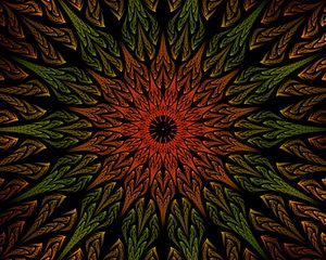 Preview wallpaper fractal, mandala, ornament, abstraction, color