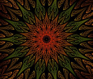 Preview wallpaper fractal, mandala, ornament, abstraction, color