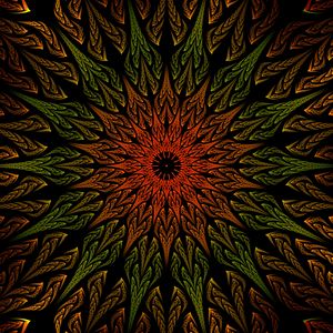 Preview wallpaper fractal, mandala, ornament, abstraction, color