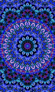 Preview wallpaper fractal, mandala, pattern, complex, detailed, purple