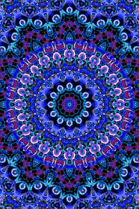 Preview wallpaper fractal, mandala, pattern, complex, detailed, purple