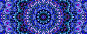 Preview wallpaper fractal, mandala, pattern, complex, detailed, purple