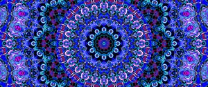 Preview wallpaper fractal, mandala, pattern, complex, detailed, purple