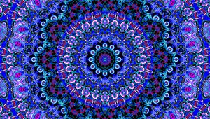 Preview wallpaper fractal, mandala, pattern, complex, detailed, purple