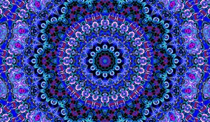 Preview wallpaper fractal, mandala, pattern, complex, detailed, purple