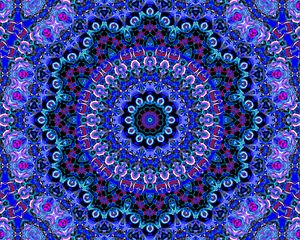 Preview wallpaper fractal, mandala, pattern, complex, detailed, purple