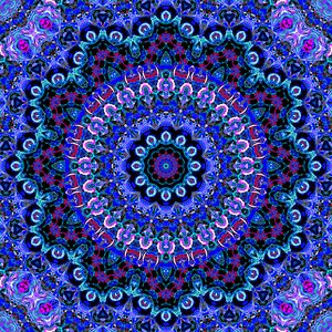 Preview wallpaper fractal, mandala, pattern, complex, detailed, purple