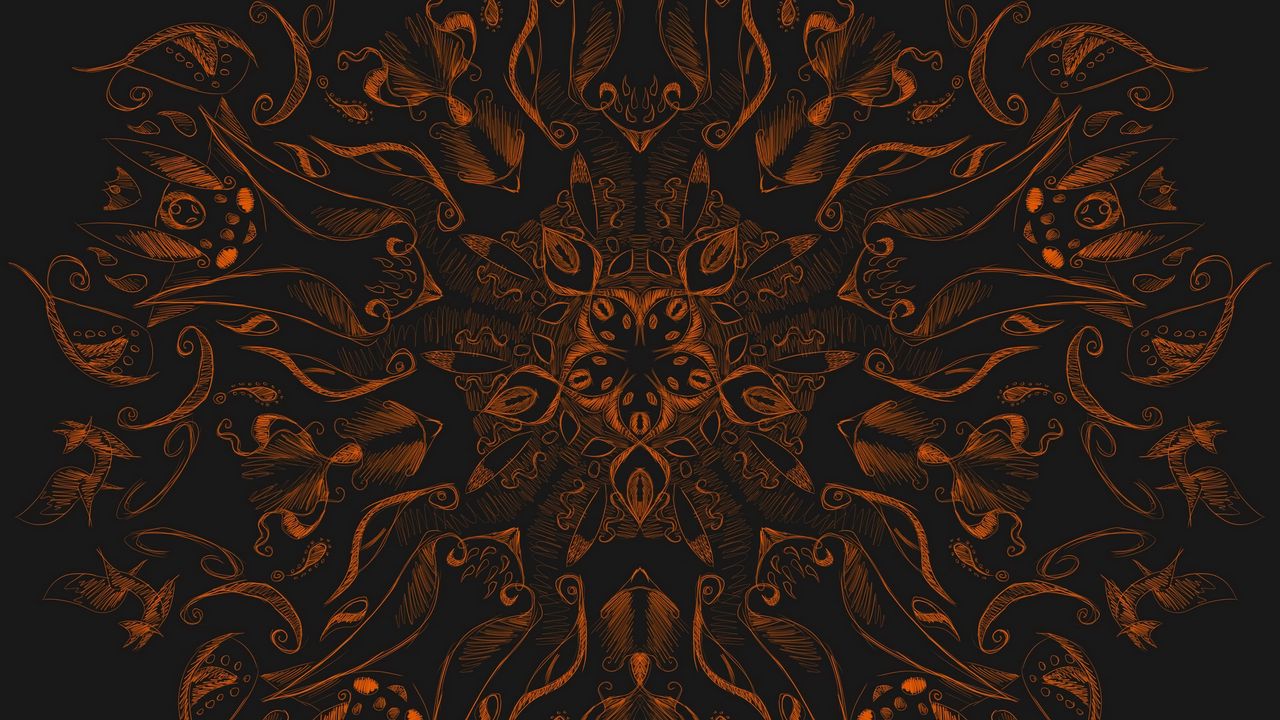 Wallpaper fractal, mandala, pattern, abstraction, art