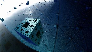 Preview wallpaper fractal, menger sponge, flight