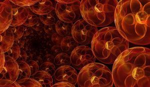 Preview wallpaper fractal, molecules, bubbles, abstraction