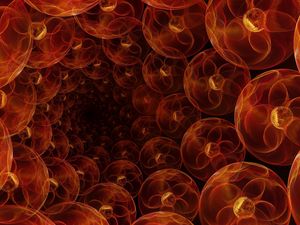 Preview wallpaper fractal, molecules, bubbles, abstraction