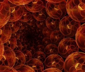 Preview wallpaper fractal, molecules, bubbles, abstraction