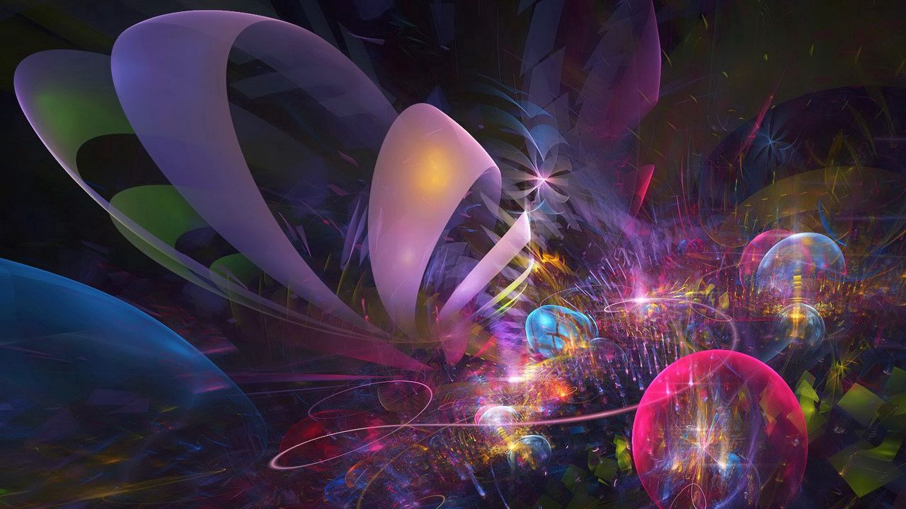 Wallpaper fractal, multicolored, colorful, form, shape