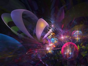 Preview wallpaper fractal, multicolored, colorful, form, shape