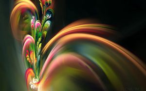 Preview wallpaper fractal, multicolored, oiled, colorful