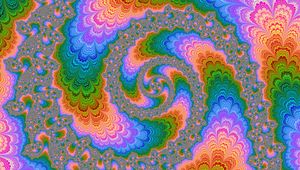 Preview wallpaper fractal, multicolored, rotation, patterns