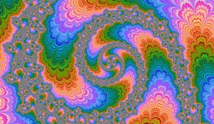 Preview wallpaper fractal, multicolored, rotation, patterns