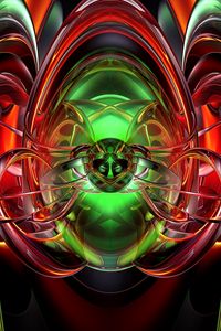 Preview wallpaper fractal, multicolored, tangled, 3d, abstraction