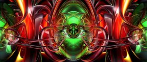 Preview wallpaper fractal, multicolored, tangled, 3d, abstraction