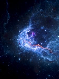 Preview wallpaper fractal, nebula, glow, glare, energy