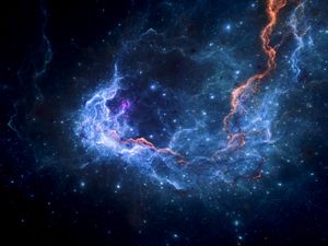 Preview wallpaper fractal, nebula, glow, glare, energy