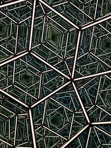 Preview wallpaper fractal, neon, reflection, green, abstraction