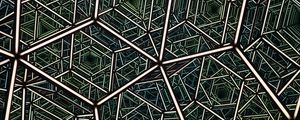 Preview wallpaper fractal, neon, reflection, green, abstraction