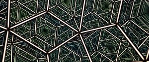 Preview wallpaper fractal, neon, reflection, green, abstraction