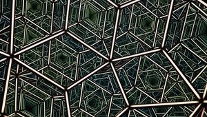 Preview wallpaper fractal, neon, reflection, green, abstraction
