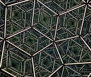 Preview wallpaper fractal, neon, reflection, green, abstraction