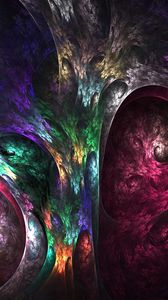 Preview wallpaper fractal, paint, colorful, rotating