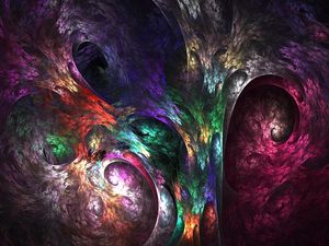 Preview wallpaper fractal, paint, colorful, rotating