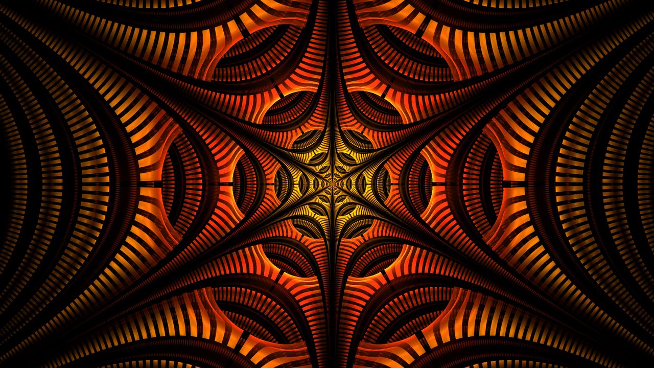 Wallpaper fractal, pattern, abstraction, symmetry