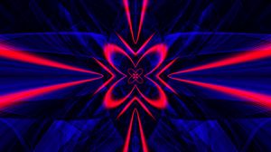 Preview wallpaper fractal, pattern, abstraction, blue, red