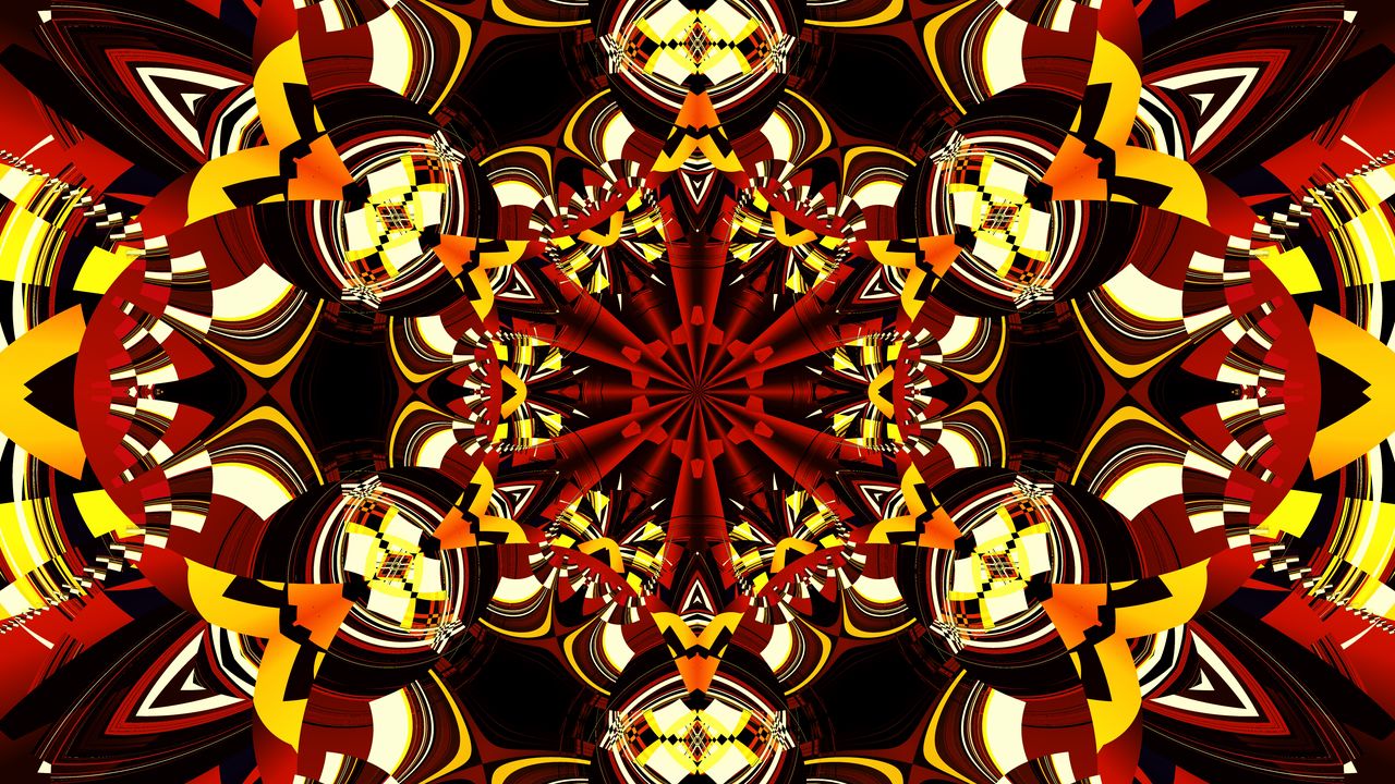 Wallpaper fractal, pattern, abstraction, kaleidoscope, colorful