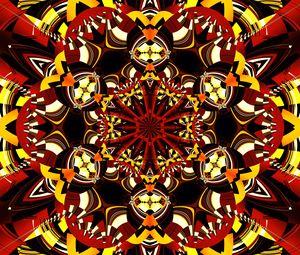 Preview wallpaper fractal, pattern, abstraction, kaleidoscope, colorful