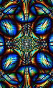 Preview wallpaper fractal, pattern, abstraction, multicolored, iridescent