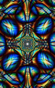 Preview wallpaper fractal, pattern, abstraction, multicolored, iridescent