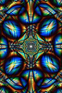 Preview wallpaper fractal, pattern, abstraction, multicolored, iridescent
