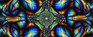 Preview wallpaper fractal, pattern, abstraction, multicolored, iridescent