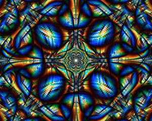 Preview wallpaper fractal, pattern, abstraction, multicolored, iridescent