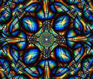 Preview wallpaper fractal, pattern, abstraction, multicolored, iridescent